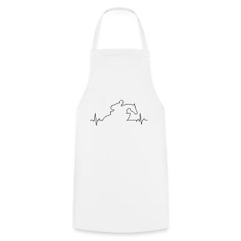 ECG Show Jumping - Cooking Apron - white - Front - AI Model Male 185 dark (185cm)