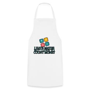 Je déteste les maths mais j’aime compter l’argent 4 - Tablier de cuisine - blanc - Devant - AI Model Male 185 dark (185cm)