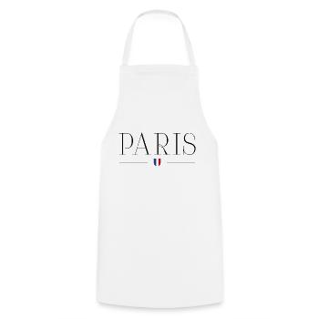 France Paris - Cooking Apron - white - Front - AI Model Male 185 dark (185cm)