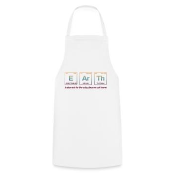 TERRE - avec des éléments du système persiode - Tablier de cuisine - blanc - Devant - AI Model Male 185 dark (185cm)
