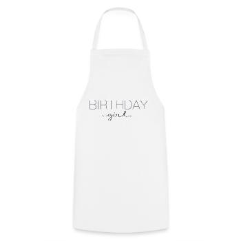 Birthday girl elegant design - Kochschürze - Weiß - Vorne - AI Model Male 185 dark (185cm)