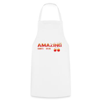 Incroyable depuis 1976 - Tablier de cuisine - blanc - Devant - AI Model Male 185 dark (185cm)