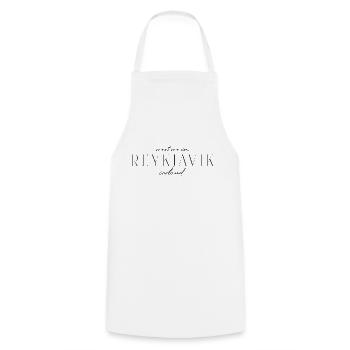 Reykjavik, Islande Style Design T-shirt - Tablier de cuisine - blanc - Devant - AI Model Male 185 dark (185cm)