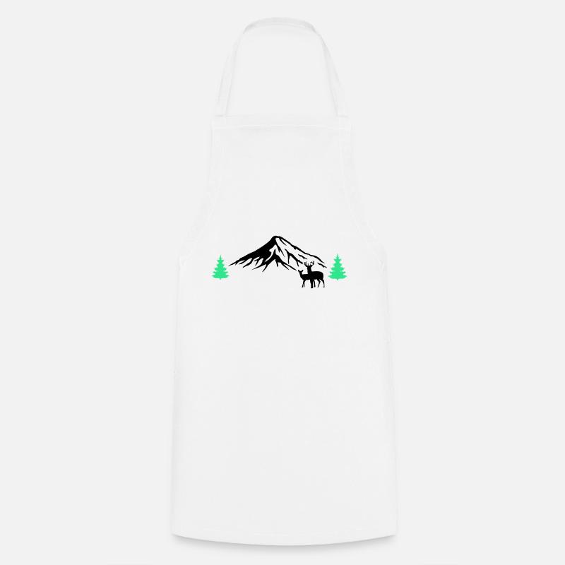 Mountains Nature 02 - Cooking Apron - white