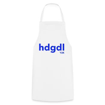 hdgdl hab dich ganz doll lieb Jahr2000 Y2K blau - Kochschürze - Weiß - Vorne - AI Model Male 185 dark (185cm)