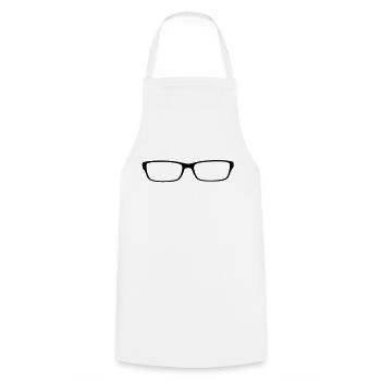 Fashion glasses - Cooking Apron - white - Front - AI Model Male 185 dark (185cm)