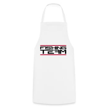 Bars red fishing team sport logo caught fish - Cooking Apron - white - Front - AI Model Male 185 dark (185cm)