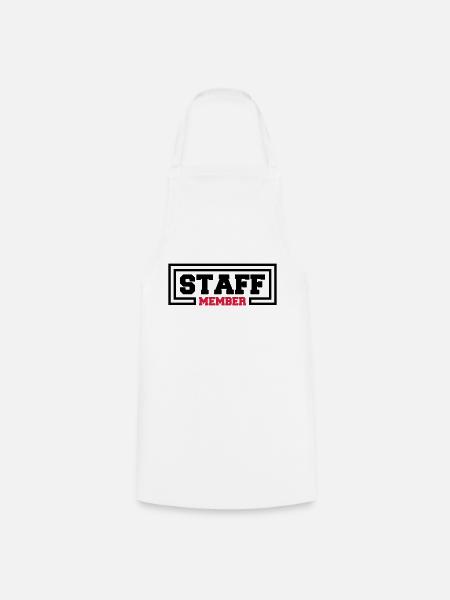 Membre du personnel Amis de l’équipe Logo de l’équipe du personnel - Tablier de cuisine - blanc