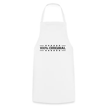 100% Original Star Logo Design - Cooking Apron - white - Front - AI Model Male 185 dark (185cm)