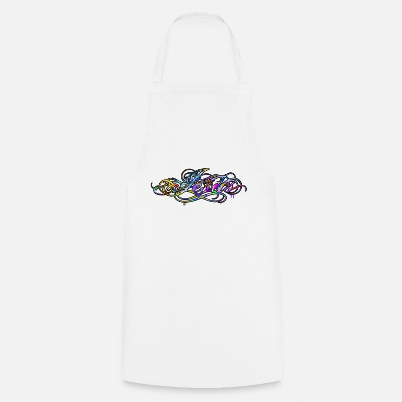 Jesus Graffiti Calligraphy - Cooking Apron - white