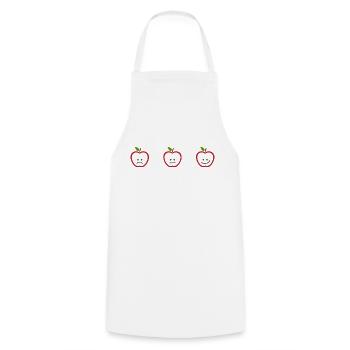Pommes à visages différents - Tablier de cuisine - blanc - Devant - AI Model Male 185 dark (185cm)