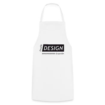 Grafik Design Expertin - Kochschürze - Weiß - Vorne - AI Model Male 185 dark (185cm)