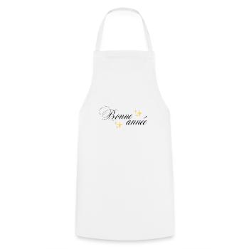 Bonne année - Tablier de cuisine - blanc - Devant - AI Model Male 185 dark (185cm)