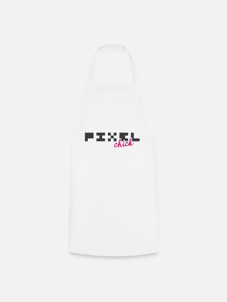 Pixelchick - Kochschürze - Weiß