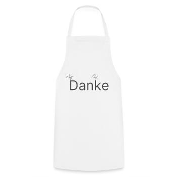 Danke - Kochschürze - Weiß - Vorne - AI Model Male 185 dark (185cm)