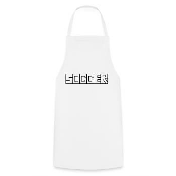 Fußball Soccer - Cooking Apron - white - Front - AI Model Male 185 dark (185cm)