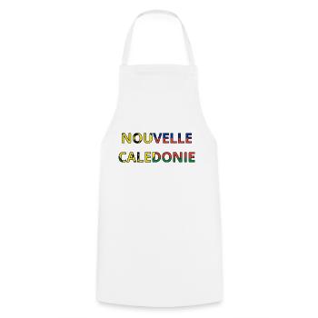 Drapeau Nouvelle-Calédonie - Tablier de cuisine - blanc - Devant - AI Model Male 185 dark (185cm)