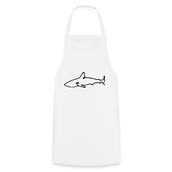 requin - Tablier de cuisine - blanc - Devant - AI Model Male 185 dark (185cm)