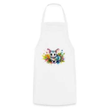 opossum,souris,graffiti,illustration,coloré - Tablier de cuisine - blanc - Devant - AI Model Male 185 dark (185cm)