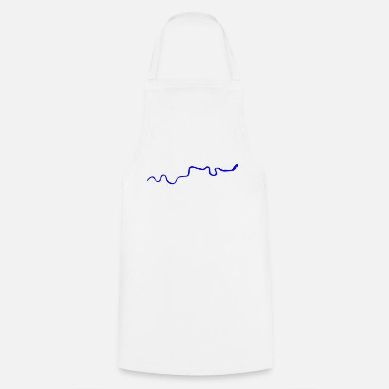 lundun river blue - Cooking Apron - white