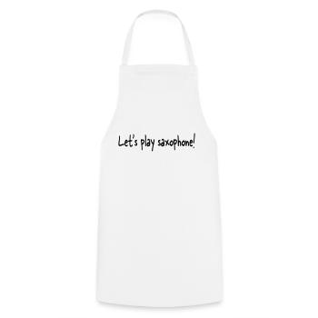 Let's play saxophone - Tablier de cuisine - blanc - Devant - AI Model Male 185 dark (185cm)