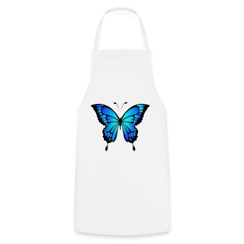 Butterfly - Cooking Apron - white - Front - AI Model Male 185 dark (185cm)