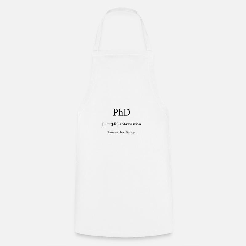 Dictionnaire de définition PhD (Promotion) - Tablier de cuisine - blanc
