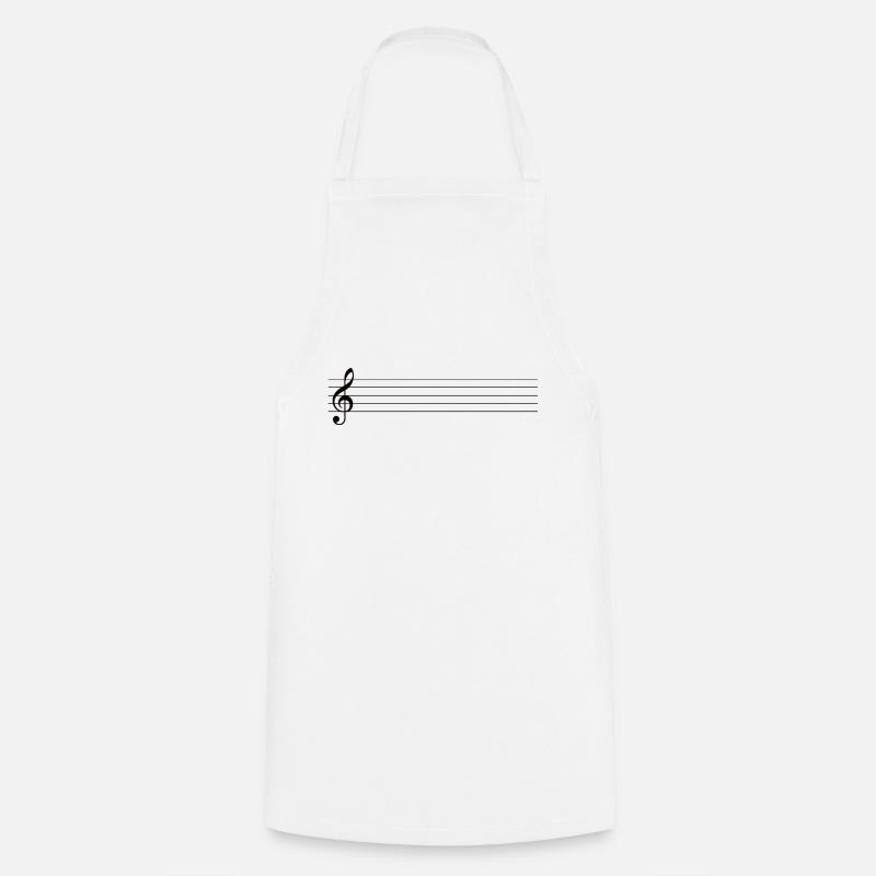 Score lines Guestbook to write yourself - Cooking Apron - white