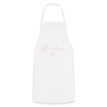 Grandma. - Cooking Apron - white - Front - AI Model Male 185 dark (185cm)