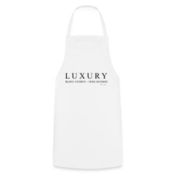 LUXURY DE PARIS - Kochschürze - Weiß - Vorne - AI Model Male 185 dark (185cm)
