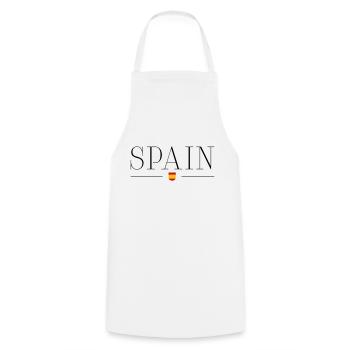 Spain - Cooking Apron - white - Front - AI Model Male 185 dark (185cm)