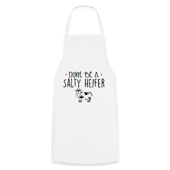 Dont Be A Salty Heifer Tree Animals Cute Mouth Lip - Kochschürze - Weiß - Vorne - AI Model Male 185 dark (185cm)