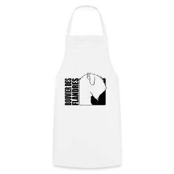 Bouvier des Flandres Profile Dog Dogs Wilsigns - Cooking Apron - white - Front - AI Model Male 185 dark (185cm)