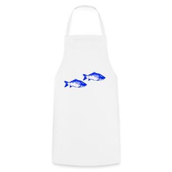 Pisces - Cooking Apron - white - Front - AI Model Male 185 dark (185cm)