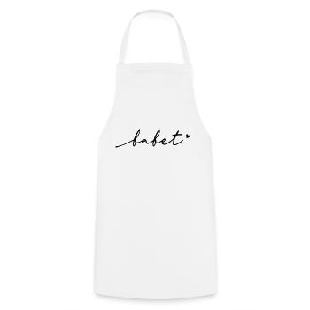 Nom cursif de Babet - Tablier de cuisine - blanc - Devant - AI Model Male 185 dark (185cm)