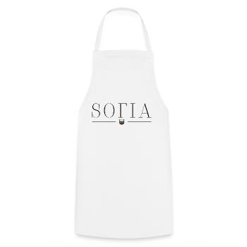 Sofia, Bulgarie T-shirt de conception de style - Tablier de cuisine - blanc - Devant - AI Model Male 185 dark (185cm)