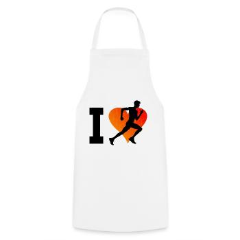 Running Jogging Jogging Men's Fitness Race - Cooking Apron - white - Front - AI Model Male 185 dark (185cm)