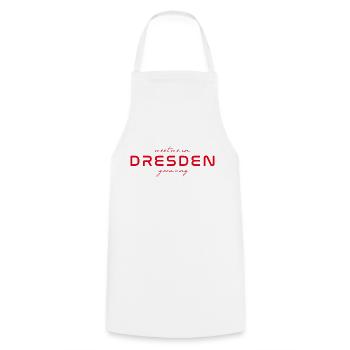 T-shirt Dresde – Skyline & Culture - Tablier de cuisine - blanc - Devant - AI Model Male 185 dark (185cm)