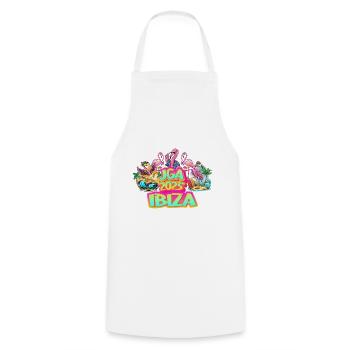 Bachelor Party 2025 Ibiza Spain Party Celebrate Beer Flamingo - Cooking Apron - white - Front - AI Model Male 185 dark (185cm)