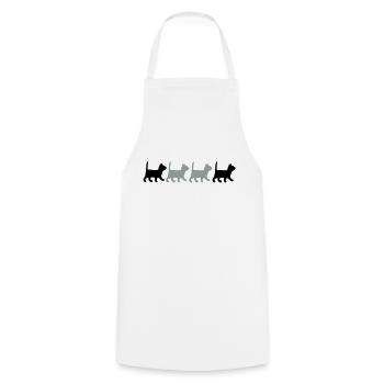 Kitten - Cooking Apron - white - Front - AI Model Male 185 dark (185cm)