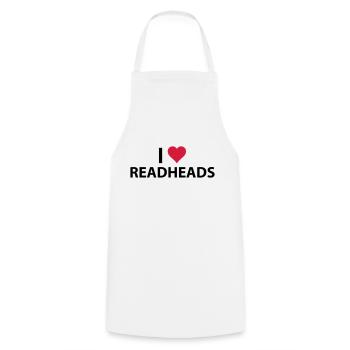 i_love_redheads - Tablier de cuisine - blanc - Devant - AI Model Male 185 dark (185cm)