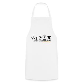 (i_ate_some_pie) - Cooking Apron - white - Front - AI Model Male 185 dark (185cm)