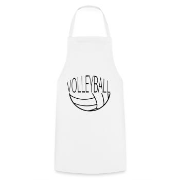Volley-ball - Tablier de cuisine - blanc - Devant - AI Model Male 185 dark (185cm)