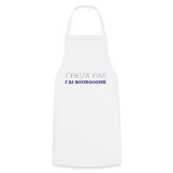 J'peux pas j'ai Bourgogne (bleu) - Tablier de cuisine - blanc - Devant - AI Model Male 185 dark (185cm)