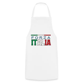 Forza Italia Football Fans - Kochschürze - Weiß - Vorne - AI Model Male 185 dark (185cm)