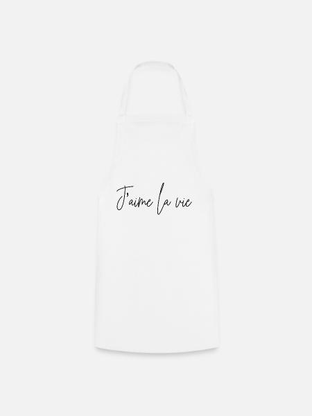 J´aime la vie - Kochschürze - Weiß