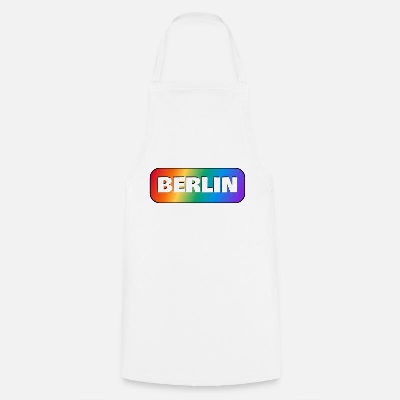 BERLINER REGENBOGEN HAPPY PRIDE - Kochschürze - Weiß