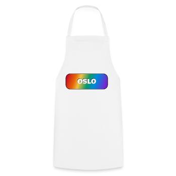 OSLO PRIDE REGENBOGEN - Kochschürze - Weiß - Vorne - AI Model Male 185 dark (185cm)