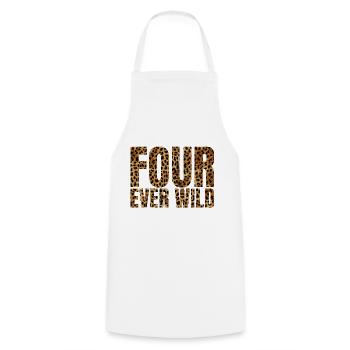 Four Ever Wild 29 - Kochschürze - Weiß - Vorne - AI Model Male 185 dark (185cm)