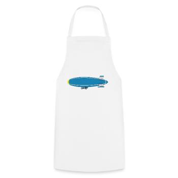 Airship, Zeppelin, Side View - Cooking Apron - white - Front - AI Model Male 185 dark (185cm)